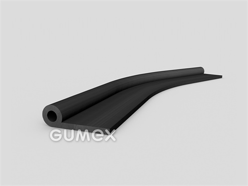 Gumový profil tvaru "P" s dutinkou, 30x9,5/2,5mm, 70°ShA, EPDM, -40°C/+100°C, čierny